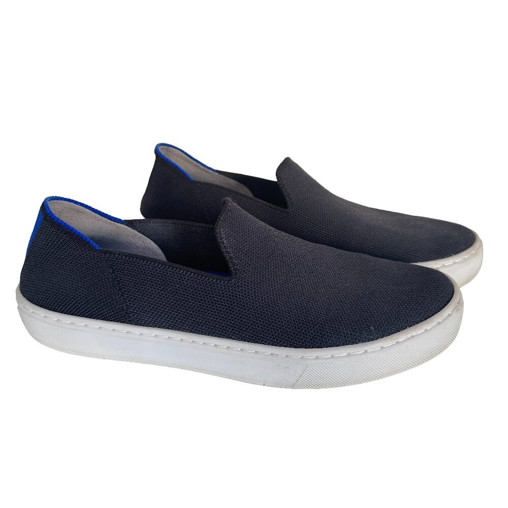 Rothy's Navy Slip-On Sneakers with White Soles